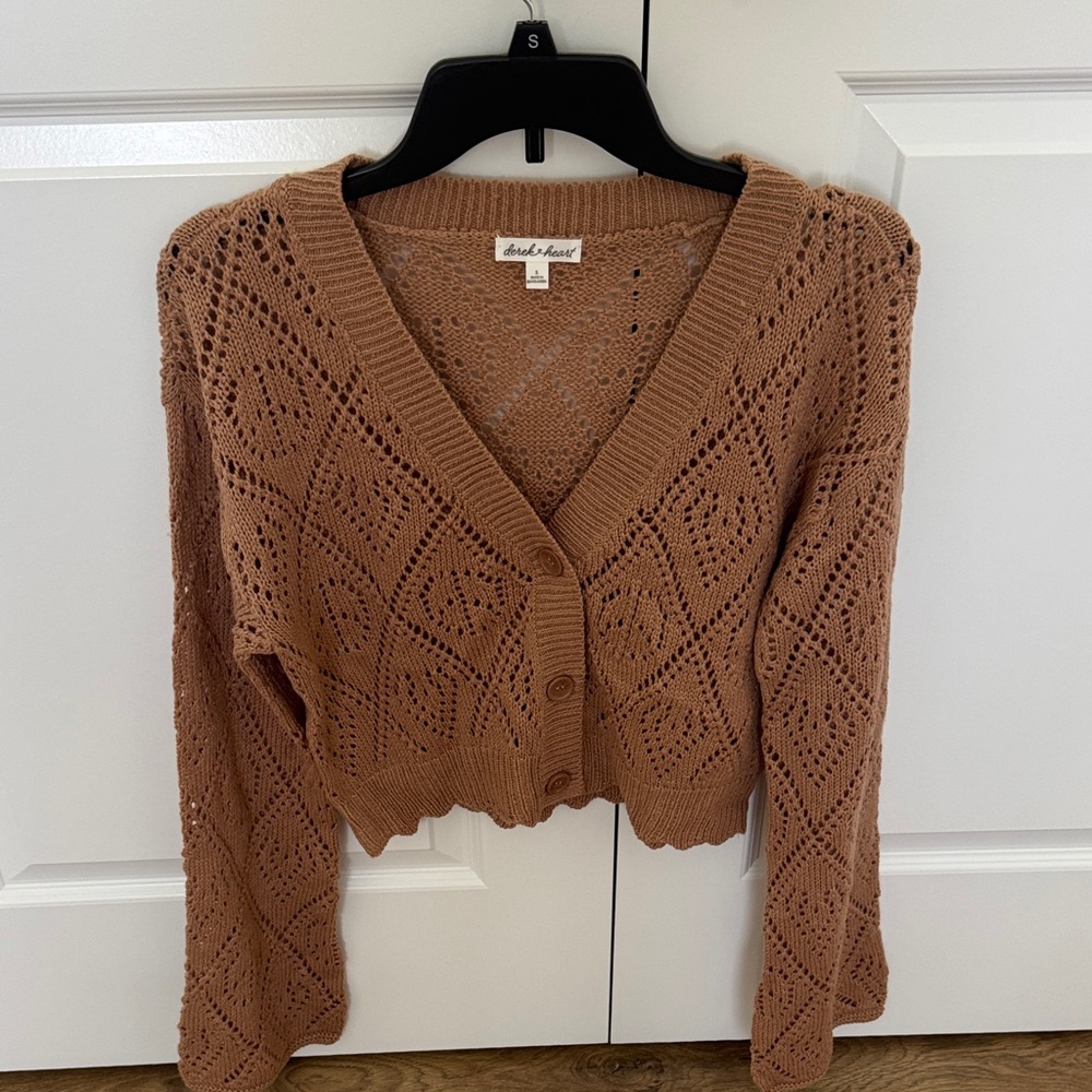 Derek Heart Tan Knit Women's Cardigan
